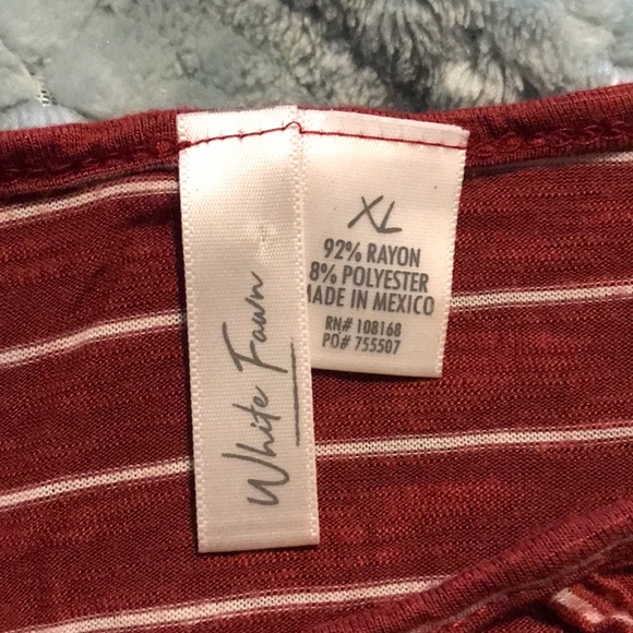 stripped marroon shirt - Picture 2 of 3